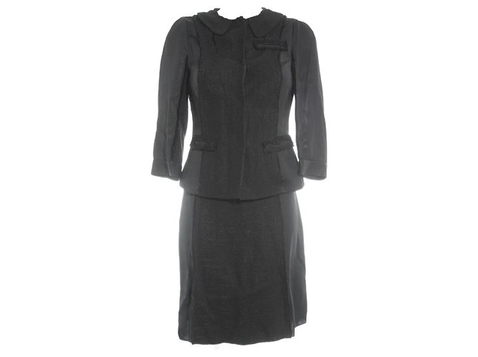 Conjunto de saia Prada preto de viscose