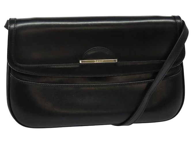 Borsa a Spalla BALLY in Pelle Nera Oro Auth BA2261 Nero D'oro 