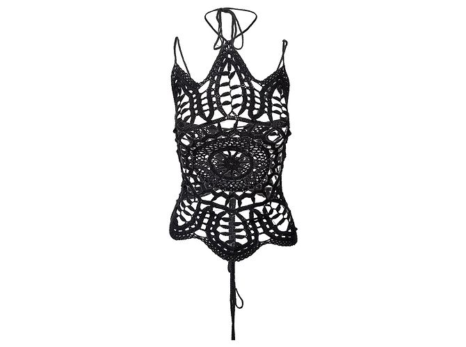 Top all'uncinetto Dolce & Gabbana Nero