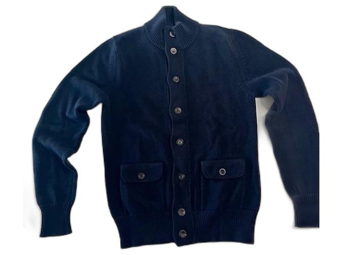 Jil Sander Cardigan aus Baumwolle Blau