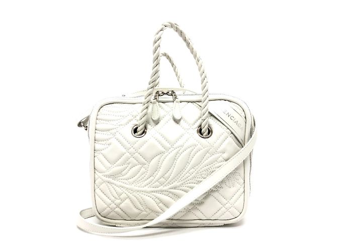 Balenciaga Quilted Blanket Square 2WAY Handtasche Weiß