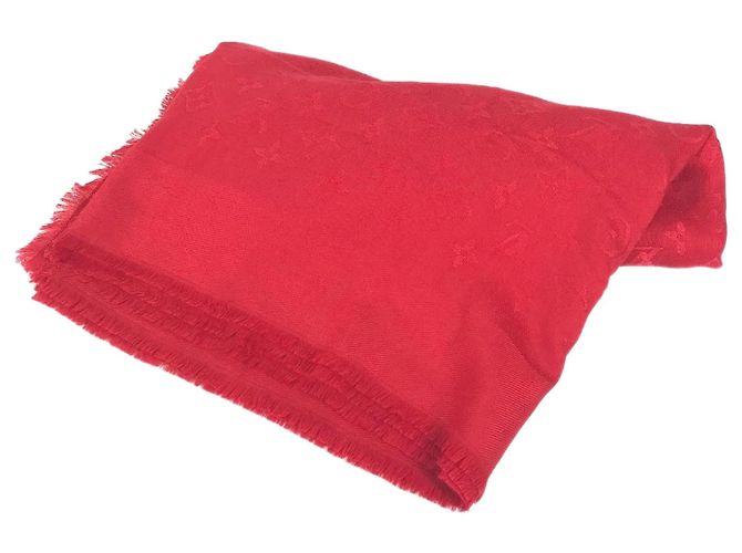 Cachecol Monogram da Louis Vuitton Vermelho