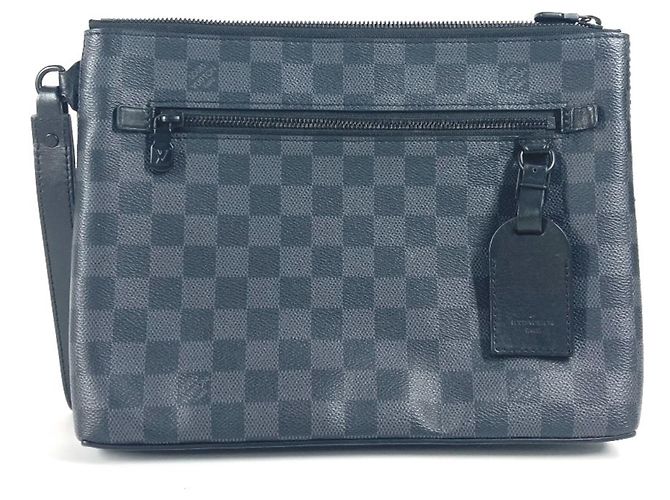 Louis Vuitton Damier Graphite Take-Off Pouch Bag Black