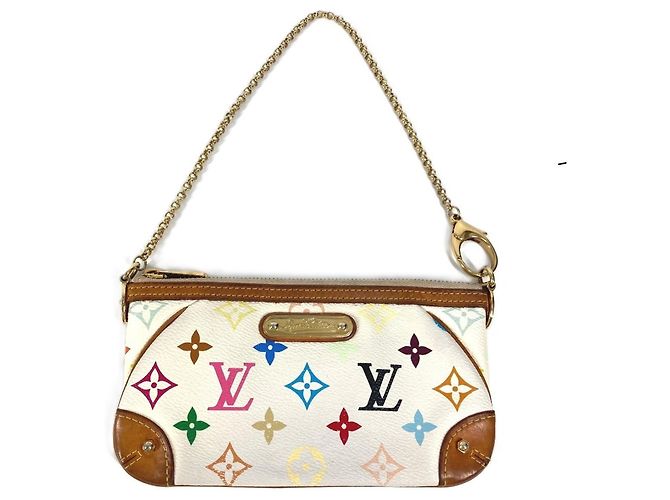 Louis Vuitton Monogram Multicolore Mila MM Chain Bag White