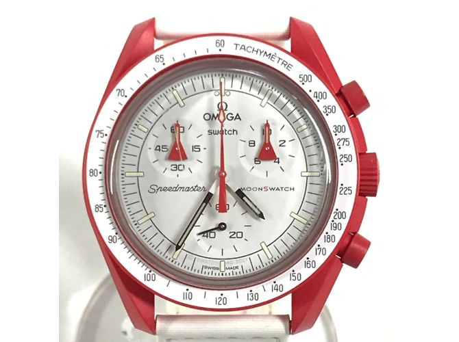 OMEGA Swatch SO33R100 Moon MISSION TO MARS Relógio