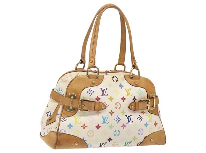 LOUIS VUITTON Borsa a Mano Claudia Monogram Multicolore Bianca M40193 LV Auth 123990 Bianco