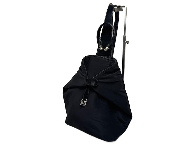 Bolsa Anton vintage Loewe Madrid preta cinza Preto