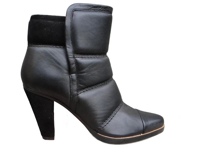 Botines Chloé Clayhill de cuero negro