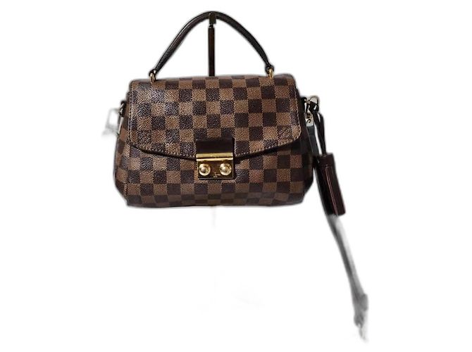 Borsa a tracolla/ borsa a mano Louis Vuitton Croisette Damier Ebene Marrone