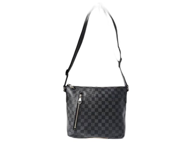 LOUIS VUITTON Bolsa de Ombro Mick PM Damier Graphite Preto/Cinza
