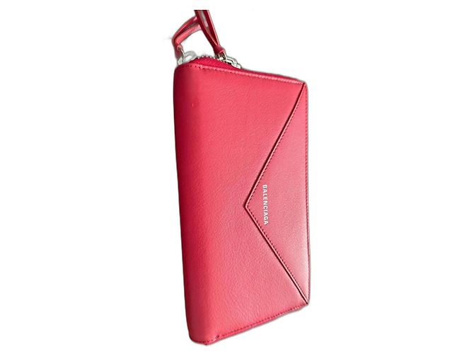 Balenciaga Zippy Leder Geldbörse lang rot