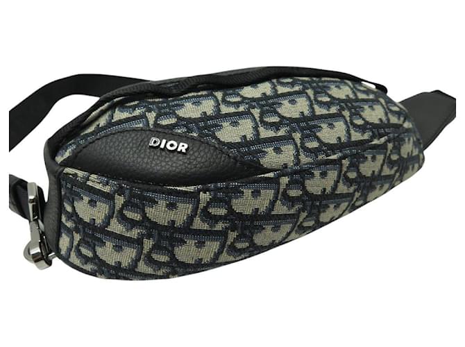 NEW CHRISTIAN DIOR MEN'S SCARAB 2ESBC311YKY OBLIGUE CANVAS SHOULDER BAG Leather  ref.2251053