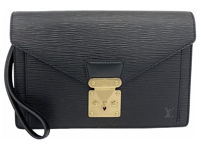 Louis Vuitton Epi Clutch Bag in Noir Black  ref.2251731