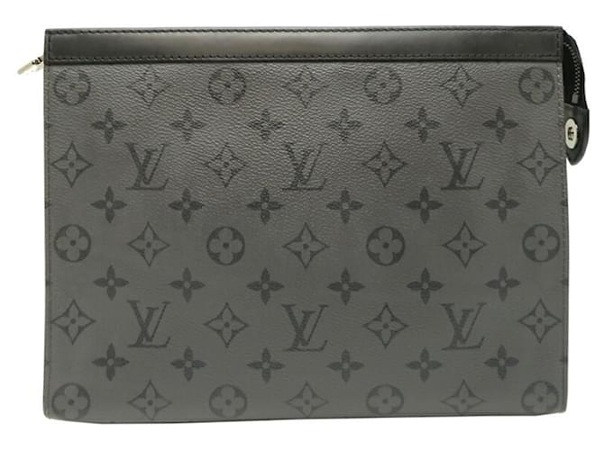 Louis Vuitton Pochette Voyage Men's Second Bag Black Cloth  ref.2251811