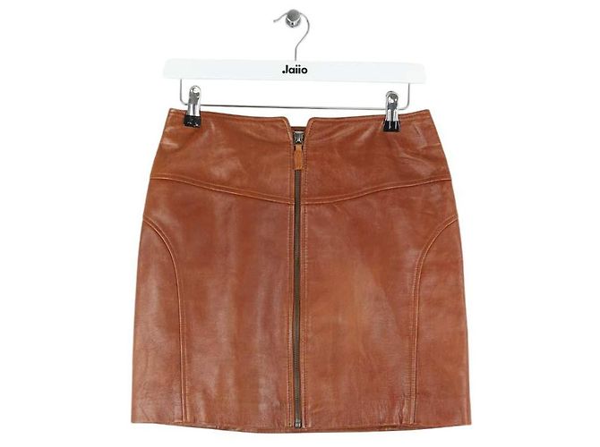 Bash Mini saia de couro marrom