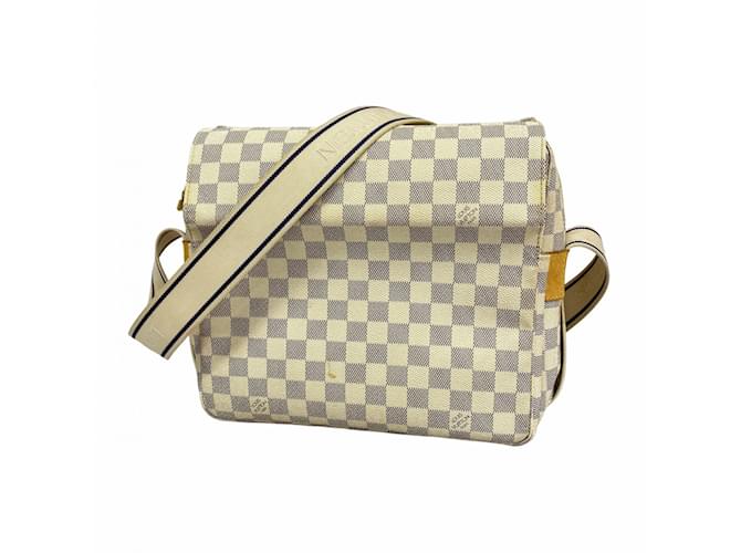 Louis Vuitton Damier Azur Naviglio Shoulder Bag White  ref.2253219