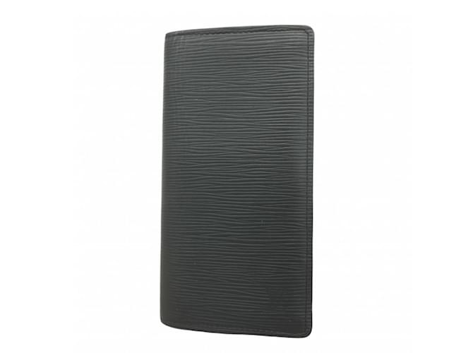 Louis Vuitton Long Wallet Epi Portefeuille Brazza M60622 Noir Black  ref.2253898