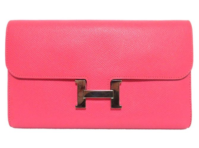 Hermès Cartera Larga Constance Epsom Hermes Rosa