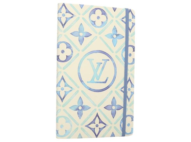 LOUIS VUITTON LV Visor Pool Notebook MM Jane Cover lagoon GI1093 LV Auth BD2240