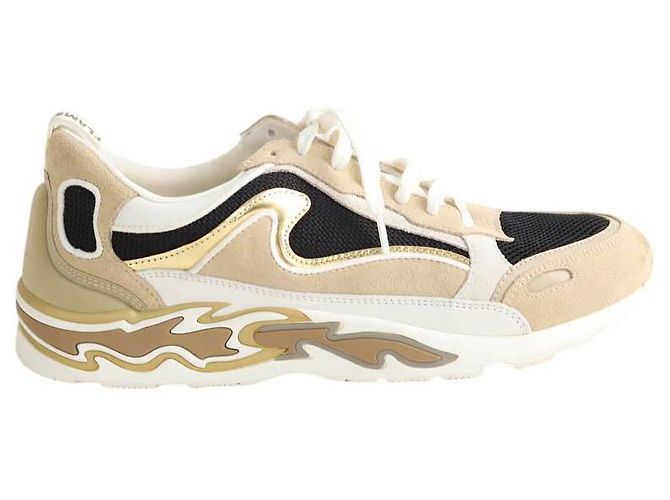 Sandro Baskets Flame en daim beiges