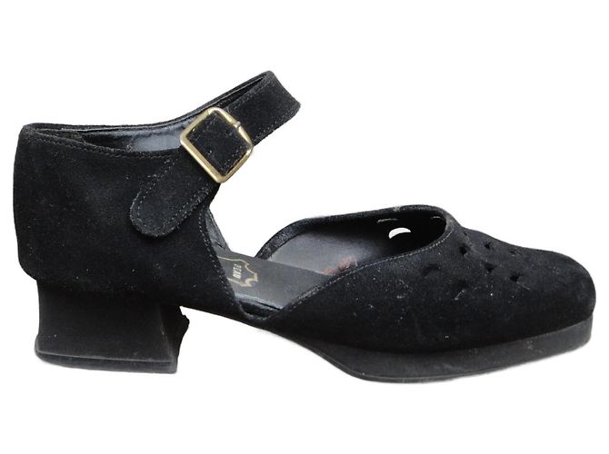 Autre Marque Sandali in suede traforato nero 37