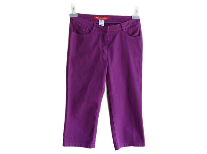 Bermuda Christian Lacroix Roxa de Algodão Roxo