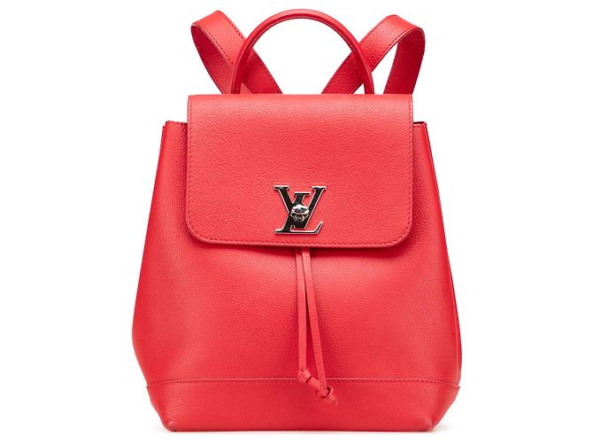 Louis Vuitton Red Taurillon Lockme Backpack