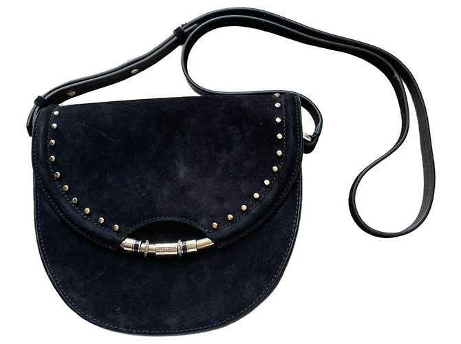 Borsa a tracolla Jimmy Choo in suede nero