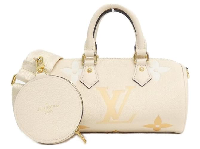 Louis Vuitton Monogram Empreinte Papillon BB M45708 Shoulder Bag Golden Cream Leather  ref.2256419