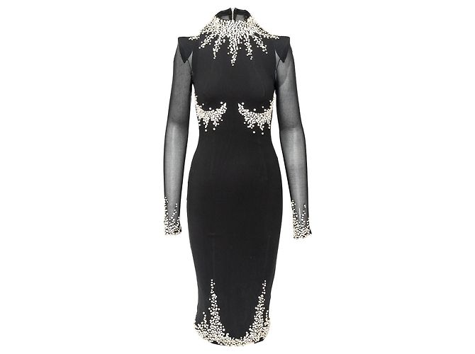 Kristallverziertes Kleid von Frankie Morello Schwarz