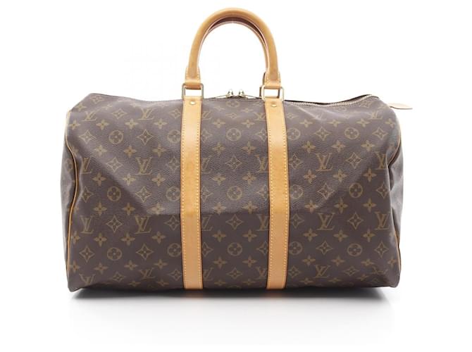 Louis Vuitton Keepall 45 Monogram Boston Bag Brown Cloth  ref.2256701