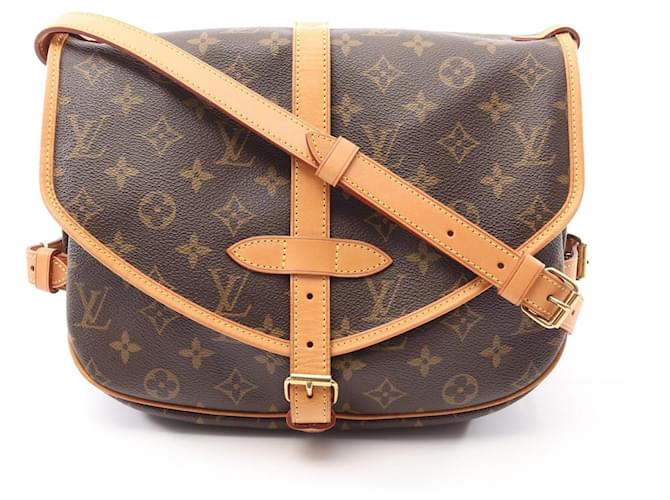 Louis Vuitton Saumur 30 Monogram Shoulder Bag Brown Cloth  ref.2256784