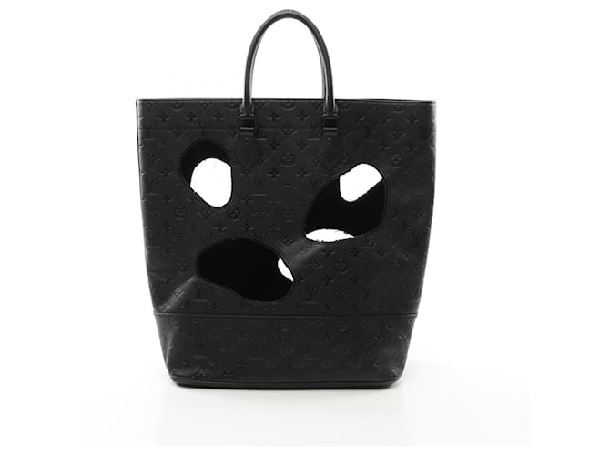 Louis Vuitton Monogram Empreinte Rei Kawakubo With Holes MM Tote Bag M58661 Black Leather  ref.2257777