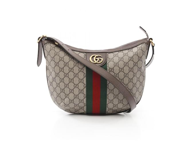 Gucci Ophidia GG Supreme Coated Canvas Shoulder Bag Brown Beige Cloth  ref.2258174