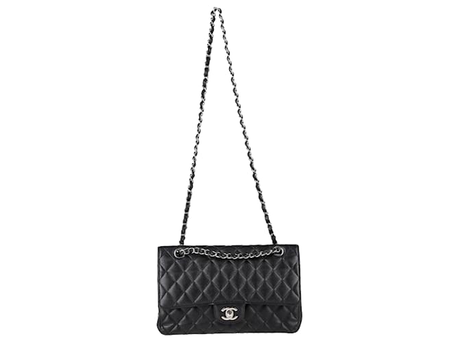 Timeless Chanel Caviar Quilted Medium Double Flap Bag in Black Leather  ref.2258418