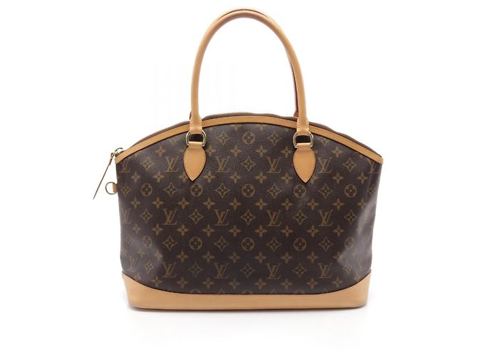 Borsa Tote Orizzontale Louis Vuitton Monogram Lockit M40104 Marrone