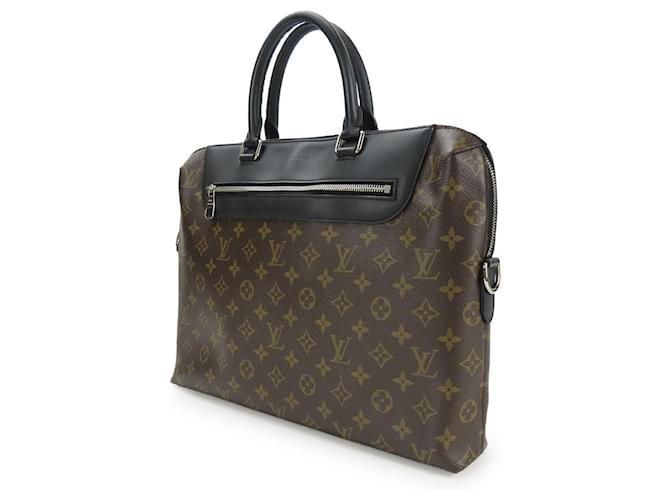 Louis Vuitton Monogram Macassar Business Bag M54019 Brown Cloth  ref.2258616