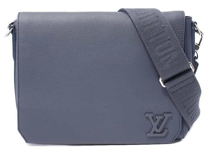 Louis Vuitton Takeoff Aerogram Messenger Bag Blue Leather  ref.2258678
