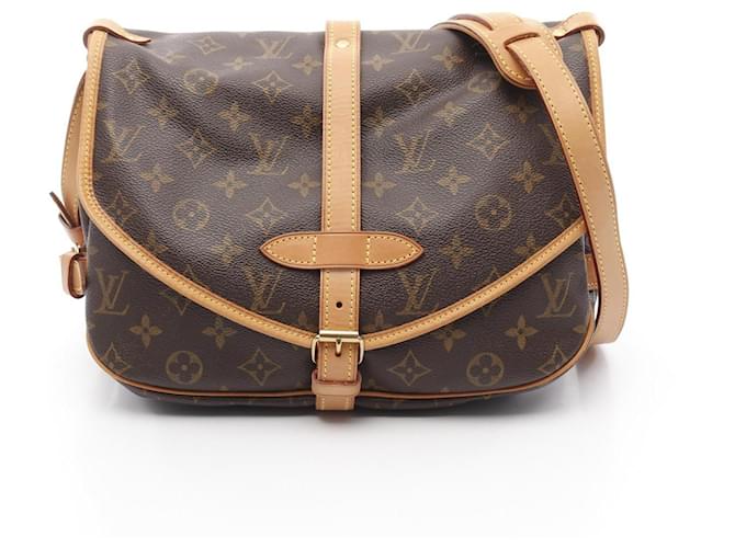Louis Vuitton Saumur 30 Monogram Shoulder Bag Brown Cloth  ref.2258899