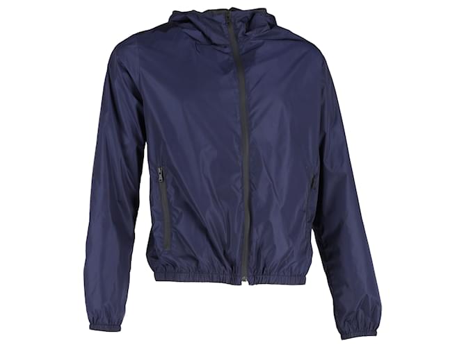  Tod's Zipped Hooded Windbreaker Jacket in Navy Blue Polyamide Nylon  ref.2259310