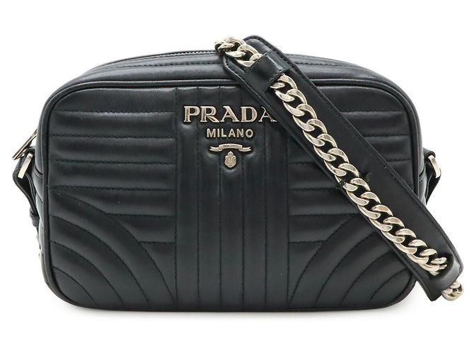 Prada Diagramme Leather Shoulder Bag
