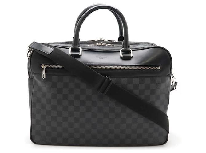 Louis Vuitton Damier Graphite Over Night 2way Briefcase N41004 Black Cloth  ref.2260400