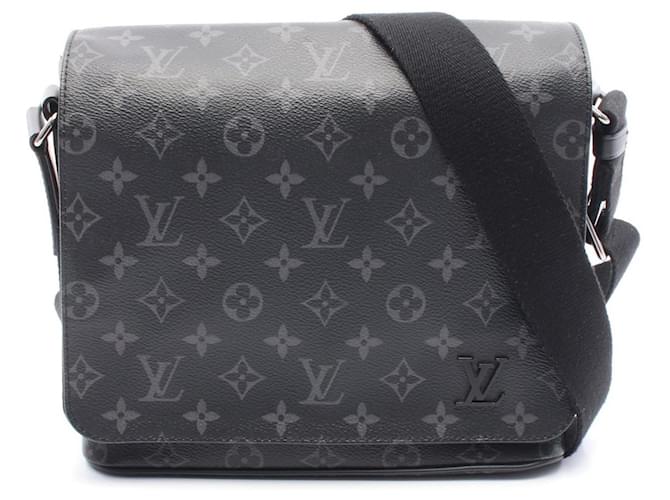 Louis Vuitton District PM NM Monogram Shoulder Bag Black Cloth  ref.2261163