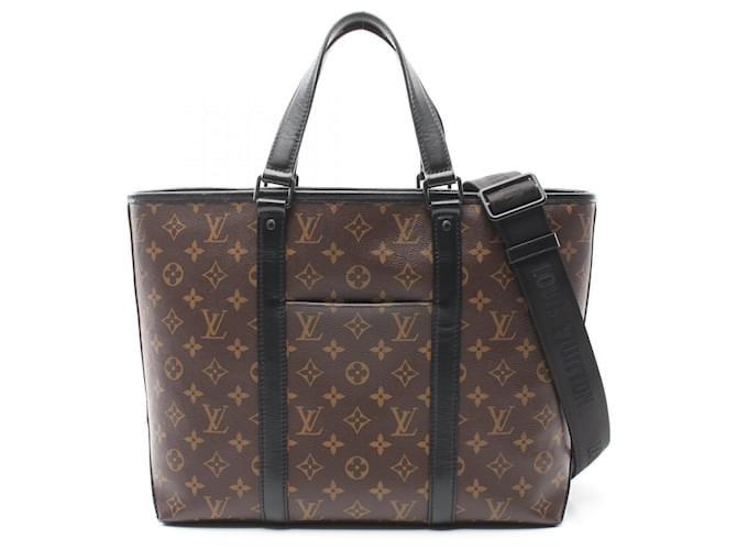 Louis Vuitton Weekend Tote PM Monogram 2way tote bag Brown Cloth  ref.2262684