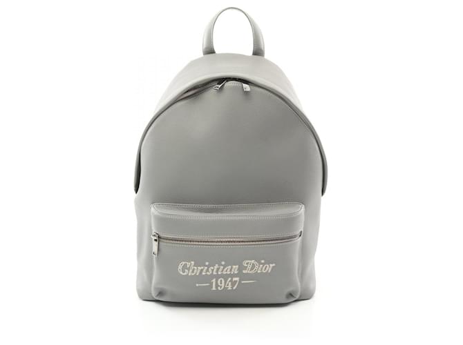 Christian Dior Dior RIDER Leather Backpack 1ESBA088NFS Grey  ref.2262714