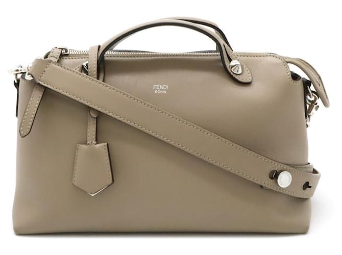 Fendi Leather By The Way 2way Bag 8BL146 Grey  ref.2263189