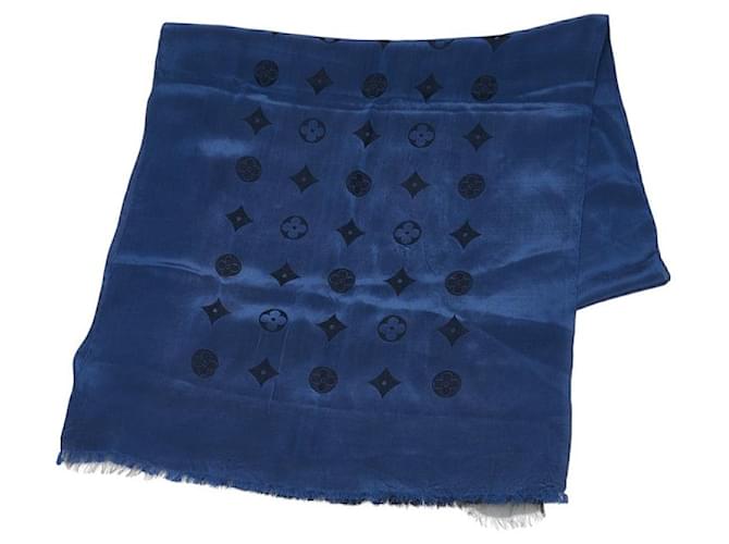 Louis Vuitton Monogram Etole Venice Scarf M71743 Blue Cloth  ref.2263485