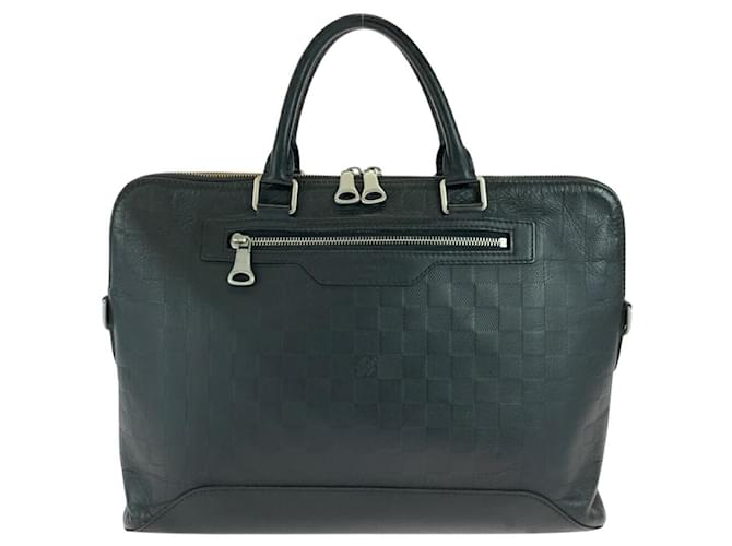 Louis Vuitton Avenue Damier Infini Business Bag Black Leather  ref.2264184