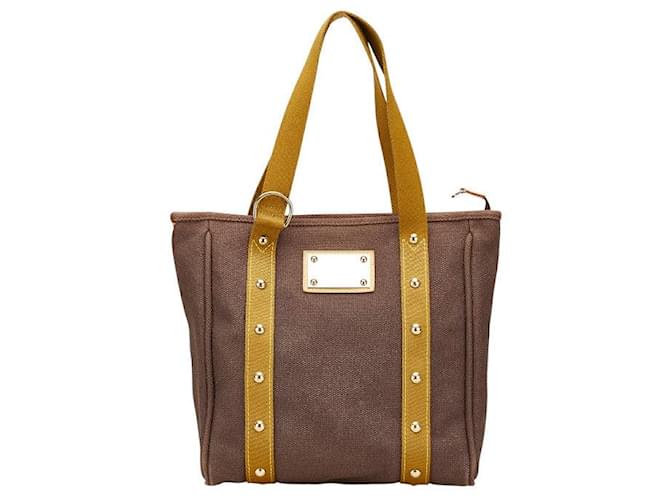 Louis Vuitton Antigua Canvas Tote Bag Brown Cloth  ref.2264352