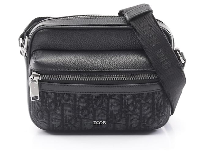 Christian Dior Dior Oblique Jacquard Rider 2.0 Shoulder Bag 2ESWS034YKS Black Cloth  ref.2264563
